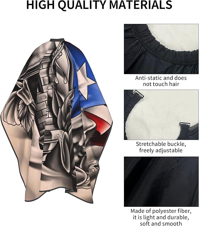 Adult Barber Cape, Professional Salon Haircut Capes, Haircut Kit Hairdressing Apron for Home Salon Barbershop