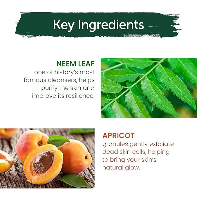 Himalaya Purifying Neem Scrub with Neem and Apricot, For Normal to Oily Skin, Free from Parabens, SLS, and Phthalates, Dermatologically Tested, 150 ml (5.07 oz)