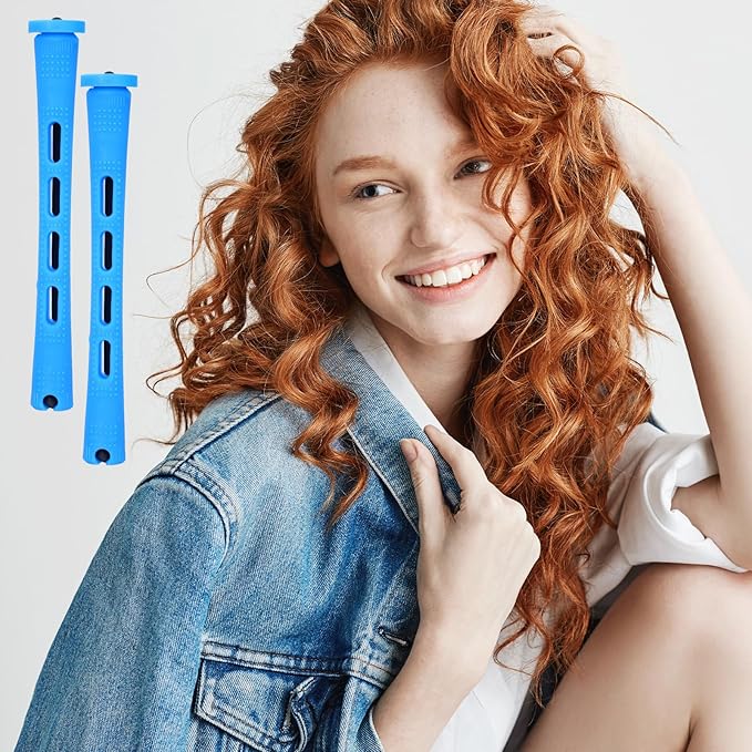 40 PCS Small Perm Rods for Short Hair, Plastic Curling Rods Cold Wave Rod Perming Curlers Hair Curling Rollers Perm Rod for DIY Styling Natural Hairs Short Long Hairs
