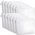 Weewooday 12 Pieces Blank Canvas Makeup Bags with Bottom Handle Bulk Sublimation Blank Zipper Makeup Pouch Canvas Cosmetic Bags for Women Student DIY Craft Travel Toiletry Pencil(White)