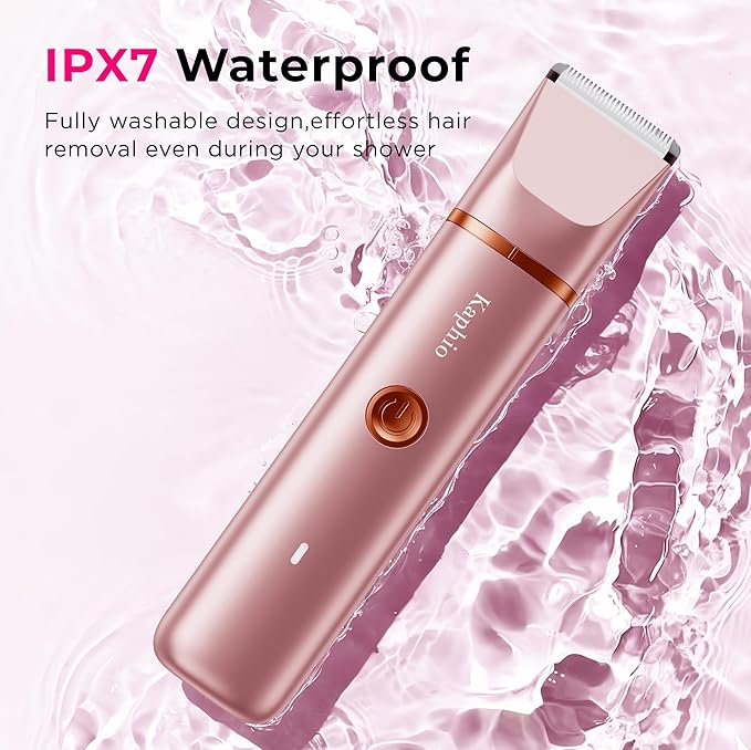 Bikini Trimmer for Women Pubic Hair: 2 in 1 Electric Razors for Women - IPX7 Waterproof Lady Shaver for Travel & Home Use