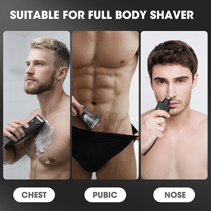 Manscape Body and Ball Trimmer for Men, Bald Head & Body Shaver, Mens Grooming Kits Pubic Groin Hair Trimmer, Body Groomer Electric Razors for Smooth Shaving, IPX7 Waterproof
