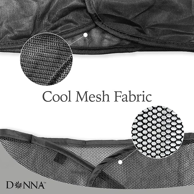 DONNA Satin Wrap & Mesh Wrap 2PCS – Breathable Mesh Head and Satin Cap Set, Adjustable Closure, Soft & Cool Fabric for Pixie Cut, Short Hair, and Everyday Styling