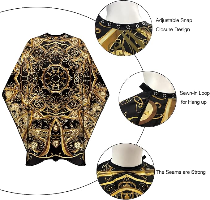 Barber Capes for Men, Hair Cutting Cape with Snaps, Professional Salon Cape, Waterproof Hairdressing Cape for Hairstylist