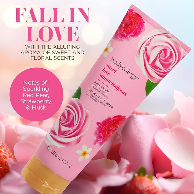 Bodycology Shea Butter Body Cream, Sweet Love, 8 oz