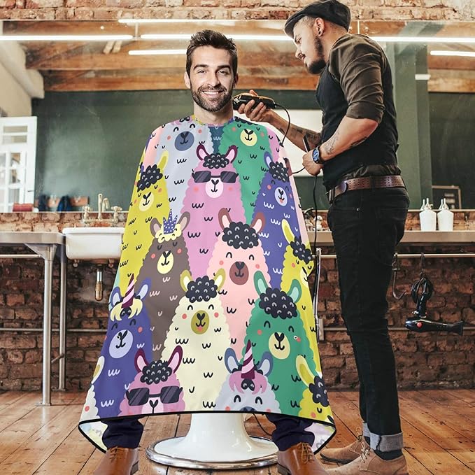 visesunny Professional Barber Cape Polyester Hair Cutting Salon Cape Apron Anti-Static Beard Bib Grooming Apron