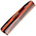 Kent R7T Fine and Wide Tooth Handmade Pocket Comb, Sawcut Comb for Men's Beard and Mustache Grooming, Made in England (5.1")