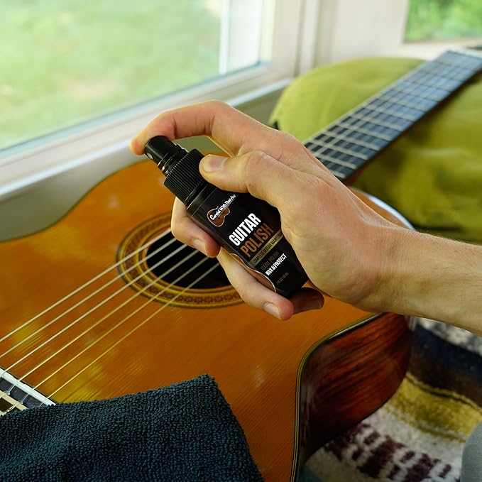 Guitar Cleaner Polish, String Cleaner, Winder and Fretboard Oil Care Kit | MADE IN USA | Guitar Oil and Cleaner for Body, Strings and Fretboard Fingerboard - Cleans, Polishes, and Protects