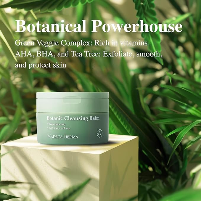 Madeca DERMA Botanic Cleansing Balm – Deep Cleansing & Makeup Removal with Centella Asiatica & Jojoba Oil, Korean Skincare, Balm-to-Oil Formula for Pore Purifying & Moisturizing (4.1 fl oz)