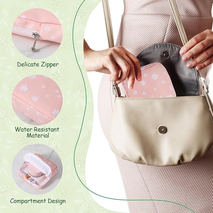 Sanitary Napkin Storage Bags, 4 Pcs Pad Bag for Period Tampon Bags Portable Menstrual Pad Pouch Feminine Pouch First Period Bag Gifts for Women