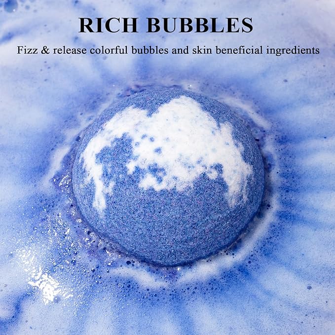 Foot Bath Bombs 12 Pack, Organic Natural Handmade Foot Soak with Bath Salt and Essential Oil, Foot Spa Bomb with Rich Bubbles for Relaxing Softening Moisturizing Dry & Tired Feet
