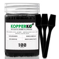 Mini Lotion Spatula (2.5", 100 Pack) - Mini Spatula for Cosmetics, Creams & Crafts | Ointment Applicator for Mixing, Skincare, Face Mask | Disposable Lotion Applicator for Face | Black
