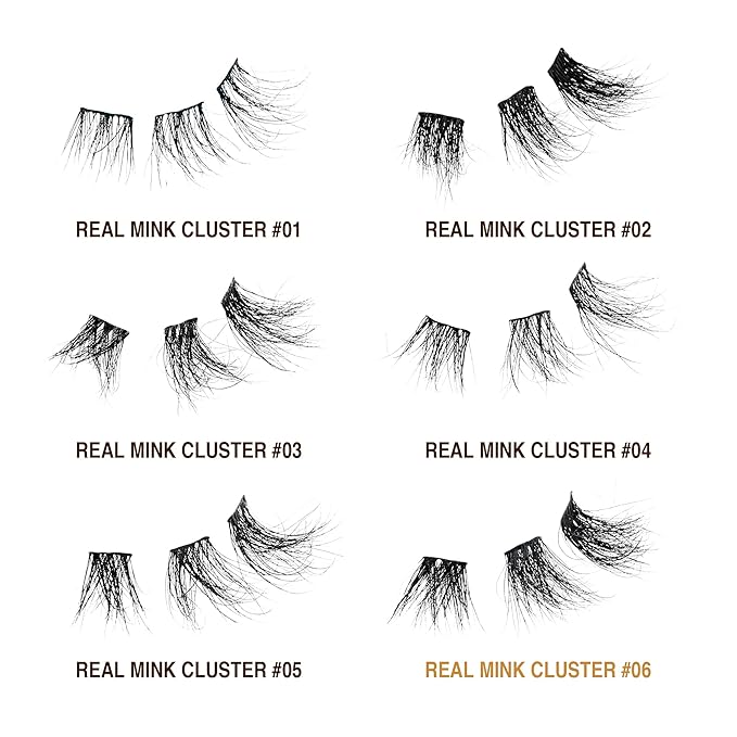 i•ENVY Extended Real Mink Lash Clusters Lashes DIY Salon Lash Extension Apply Underneath Natural Lashes for Perfect Lash Extension Effect, False Eyelashes Reusable