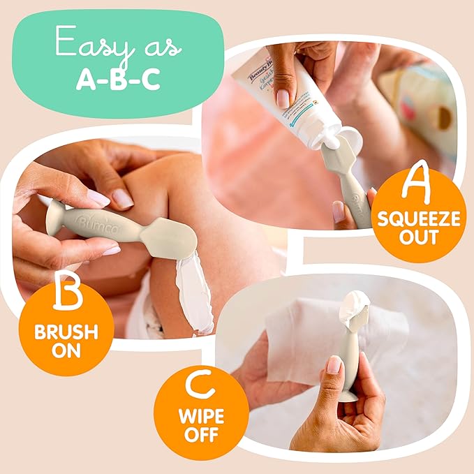 Bumco Diaper Cream Spatula (Mini) - BPA-free Butt Paste Diaper Cream Applicator, Soft & Flexible Diaper Rash Cream Applicator, Butt Spatula Baby, Mom-Invented Diaper Bag Essentials (Beige)