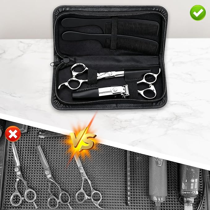 1 Piece Shear Case Hair Shear Scissors Bag Holder Scissor Cases for Hairstylists Professional Shears Holder for Foldable Comb and Scissors Hairdresse
