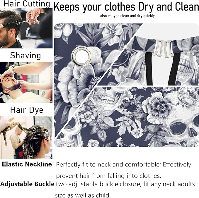 visesunny Professional Barber Cape Polyester Hair Cutting Salon Cape Apron Anti-Static Beard Bib Grooming Apron