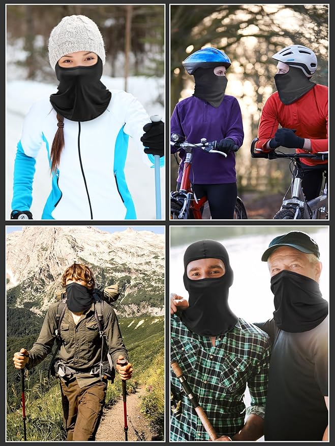 SATINIOR 9 Pack Ski Mask for Men Balaclava Full Face Shiesty Mask Breathable Summer Windproof Hood for Motorcycle Snowboard