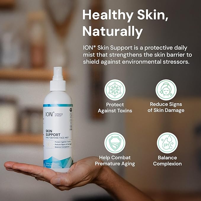 ION* Intelligence of Nature Skin Support Face Mist Hydrating Spray - Refreshing Facial Mist Spray for Daily Use, Travel Size, Vegan Friendly Formula for Women & Men - 3.4 fl oz (Pack of 1)
