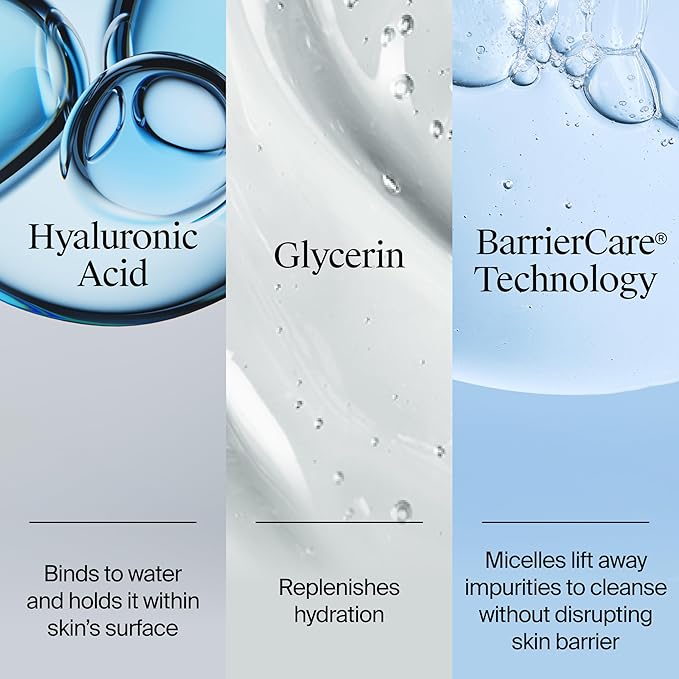 Neutrogena Hydro Boost Face Wash, Hydrating Facial Cleanser with Hyaluronic Acid, Daily Foaming Face Wash & Makeup Remover, Hypoallergenic, Alcohol- & Paraben-Free Gel Cleanser, 12 fl. oz