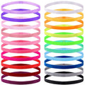 Duufin 20 Pieces Non-Slip Elastic Headbands Workout Headband Colorful Sweatband Fashion Yoga, Running Sport Headbands for Women, Men and Girls, 20 Colors Iridescence