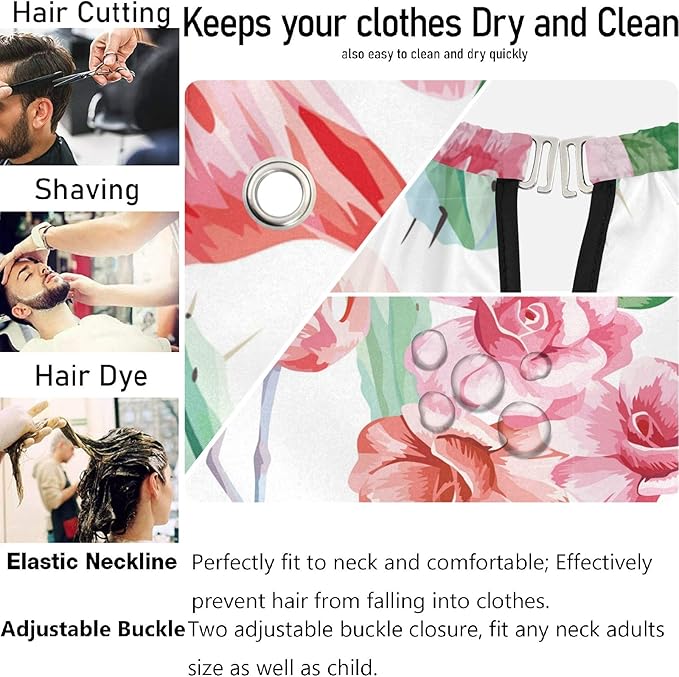 visesunny Professional Barber Cape Polyester Hair Cutting Salon Cape Apron Anti-Static Beard Bib Grooming Apron
