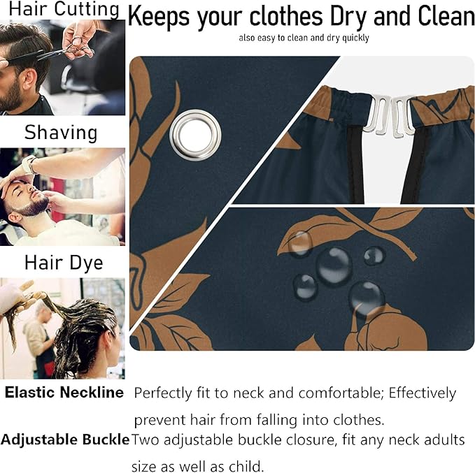 visesunny Professional Barber Cape Polyester Hair Cutting Salon Cape Apron Anti-Static Beard Bib Grooming Apron