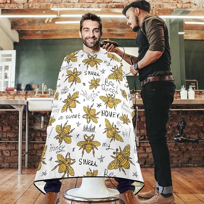 visesunny Professional Barber Cape Polyester Hair Cutting Salon Cape Apron Anti-Static Beard Bib Grooming Apron