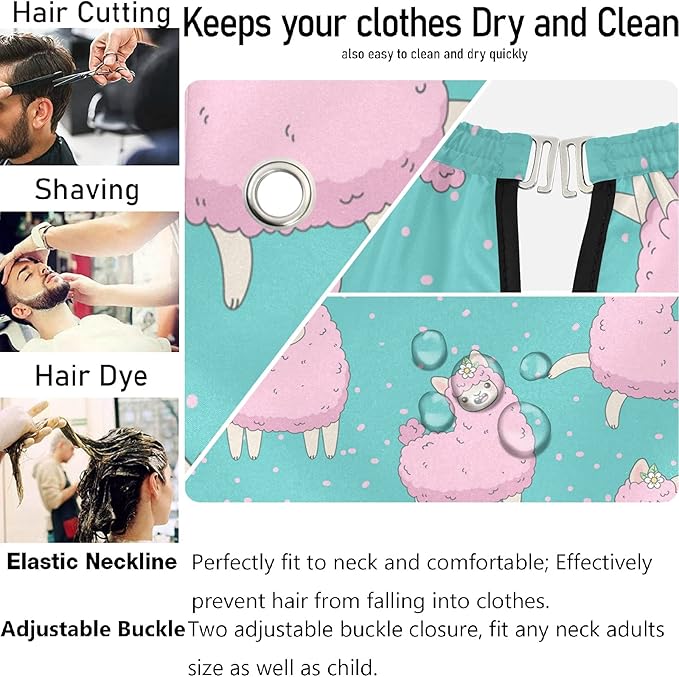 visesunny Professional Barber Cape Polyester Hair Cutting Salon Cape Apron Anti-Static Beard Bib Grooming Apron