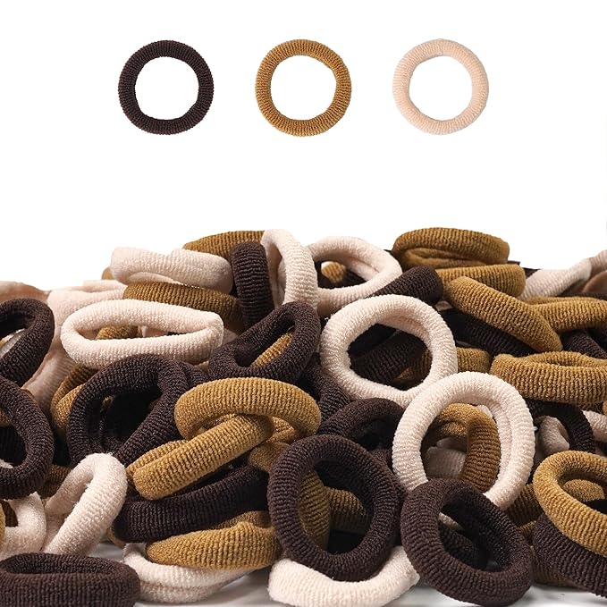 CÉLLOT Mini Hair Ties for Girls Toddlers and Infants, 300PCS Tiny No Damage Ponytail Holders and Seamless Hair Elastics Bands - Diameter 0.8 Inch
