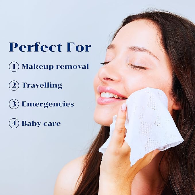 100 Compressed Towels Tablets - Biodegradable & Hypoallergenic - Face Towel - Travel & Makeup Remover Wipes - Hiking & Camping