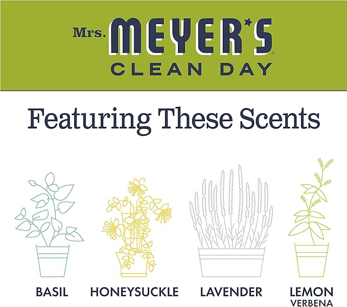 Mrs. MEYER'S CLEAN DAY Foaming Hand Soap, Lemon Verbena 10 Fl Oz (Pack of 6)