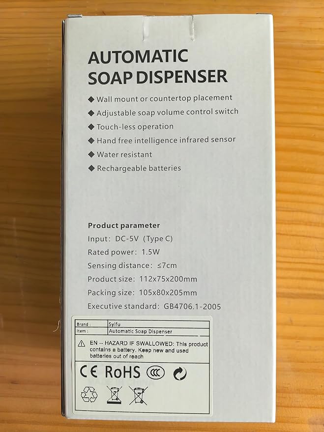 Automatic Foaming Soap Dispenser - Hand Free Pump Touchless Soap Dispenser USB Rechargeable Dispenser with 380ml, 4levels Adjustable Dispenser for Bathroom Kitchen