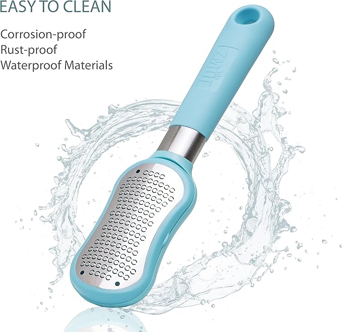 Premium Foot File – 2-in-1 Callus Remover for Feet with Dead Skin Storage – for Dry, Cracked Heels, Hard Skin – High-Grade Stainless Steel Foot Scraper - 1 Count