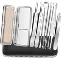 Professional Blackhead Remover Tools,Pimple Popper Tool Kit,Blemish, Whitehead Popping, 8 Pcs Zit Removing for Nose Face, Ingrown Hair Tweezers and Pore Prep Tool
