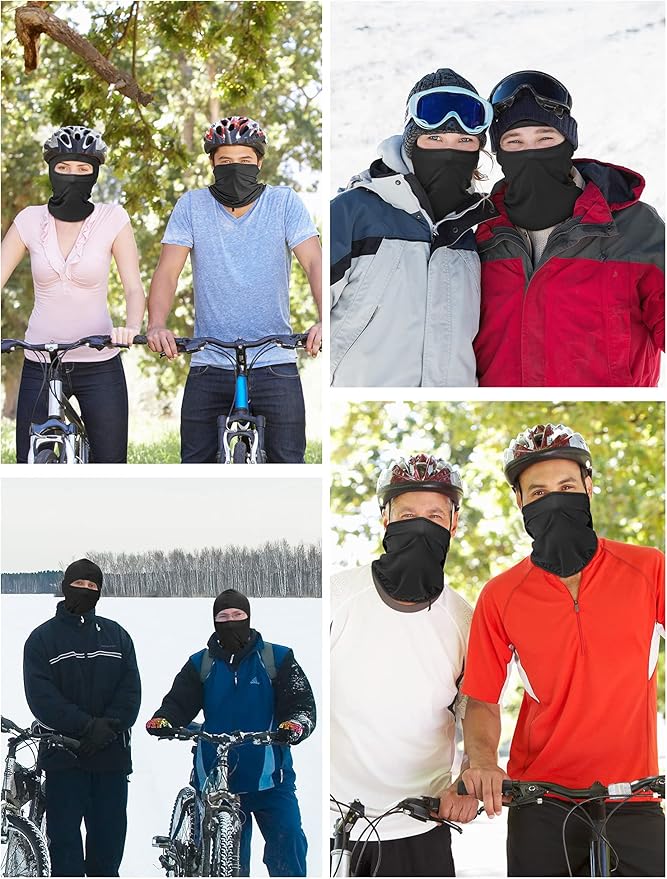 SATINIOR 9 Pack Ski Mask for Men Balaclava Full Face Shiesty Mask Breathable Summer Windproof Hood for Motorcycle Snowboard