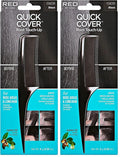 RED by Kiss Quick Cover Root Touch Up Comb Type Water-Resistant Temporary Gray Concealer Cover Up Brush for Hair and Beard (Black) (Pack of 2)
