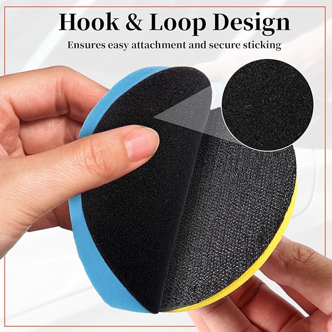 5 PCS 5 Inch Buffing Polishing Pads, Cutting Pads for Polisher, Body Repair Buffing Sponge Pad Kit for 5 Inch Backing Plate, for Car Buffer Compounding, Polishing and Waxing