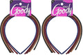 GOODY Ouchless Shoestring Headbands, 5 Ct, Assorted Colors, Stylish & Lightweight Thin, Damage-Free Fabric Headbands for Women & Men, All-Day Comfort, For All Occasions, All Hair Types (Pack of 2)