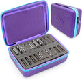CASEMATIX Clipper Blade Holder For 20 Blades, Hair Clipper Guard Case For Barbers and Stylist Compatible with Andis, Oster, Wahl, Detachable Clippers Metal Guards, Clipper Blade Storage Case