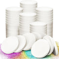 MotBach 60 PCS White Round Makeup Sponge, Cosmetic Sponge Round Foam Pad Eye Facial Powder Puff, Beauty Makeup Foundation Powder Blender for Women Lady All Skin Types Wet and Dry Dual Use