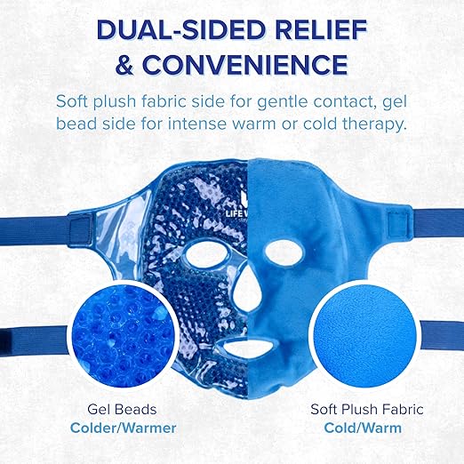 LIFE WORKS Gel Bead Blue Face Mask