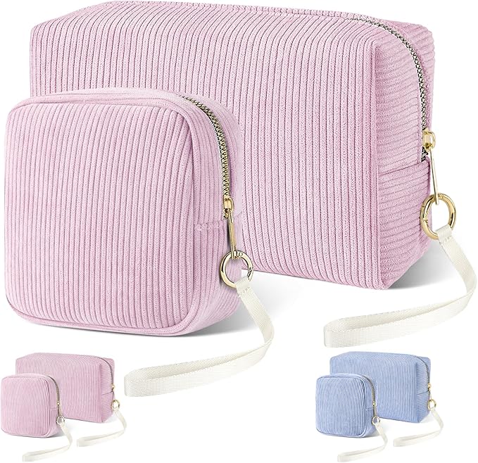 Tampon Holder for Purse, Corduroy Period Bag Sanitary Napkin Storage Bag for Girls Womens, Portable Feminine Emergency Pad Period Pouch(Pink)