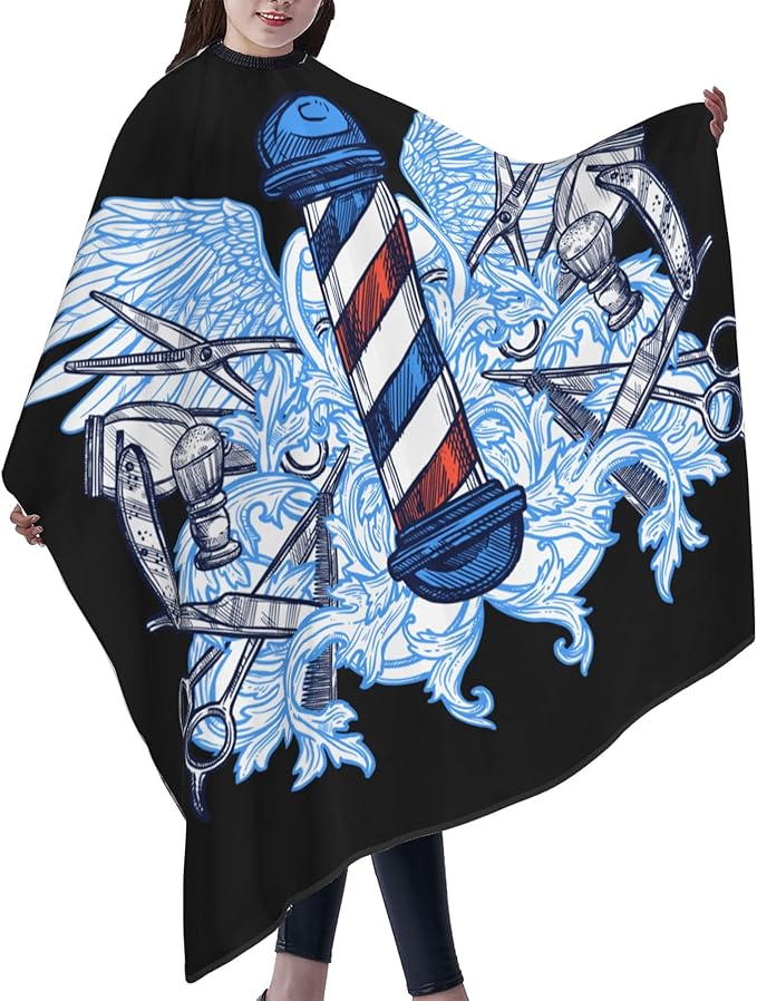 Adult Barber Cape, Professional Salon Haircut Capes, Haircut Kit Hairdressing Apron for Home Salon Barbershop