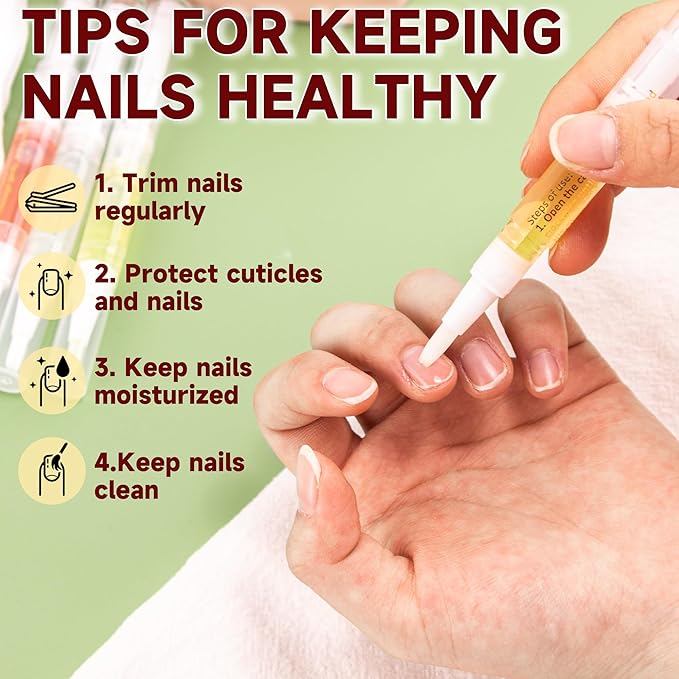 Cuticle Oil Pens - 8 PCS Revitalizing Oil Pen with Soft Brush for Nail Care, Cuticle Softener to Prevent Dry and Cracked Nails with Nail File, Mixed Scents