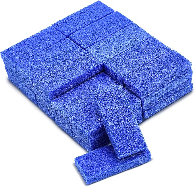 Disposable Foot Scrubber Sponge Pads Pedicure Pumice Stone for Feet Callus Remover Coarse Blue 40Pcs