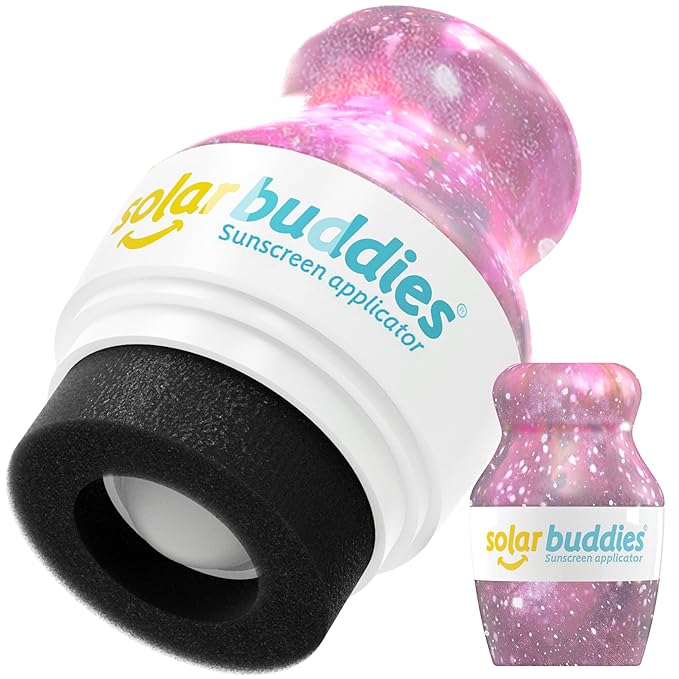 Solar Buddies Sunscreen Applicator - Galaxy Single - Refillable Roll on Sponge Sunscreen, Suncream & Lotion Applicator For Kids, Adults & Families - Holds 3.4fl oz, Perfect Size for Travel