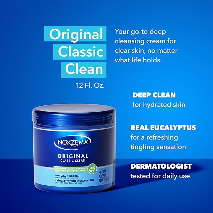 Noxzema Classic Clean Cream, Original Deep Cleansing 12 oz