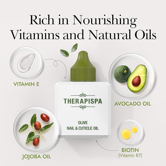 THERAPISPA Nail & Cuticle Oil with Avocado, Jojoba, Biotin & Vitamin E – Promotes Nail Growth, Strengthens & Repairs Dry, Brittle Nails & Cuticles (Acacia, 2.0 fl oz)