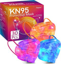Rasav KN95 Face Masks, Comfortable 5 Layer Cup Dust Safety Mask, Muti-colored Design KN95 Mask for Women, Men