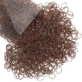Brown Elastics Hair Bands 1500pcs Mini Rubber Hairband Soften 18mm Ponytail Holders Hairiness Ties No Damaged Accessories for Women Braids